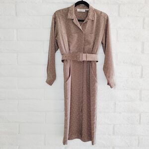 Talbots Vintage Belted Dress Womens Retro Long Sleeve Work Dress SZ 2 Petites
